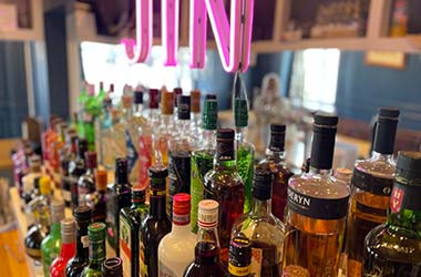 The gin shelf
